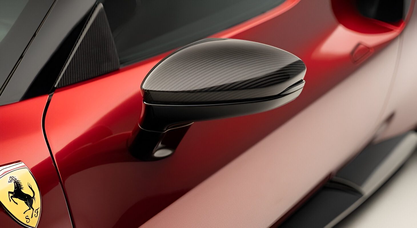 NOVITEC Carbon Mirror Caps for Ferrari 296 GTB - Image 2