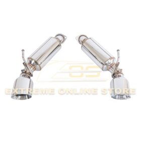 Extreme Online Store EOS 370Z Z34 Axle Back 4.5" Dual Tips Exhaust for Nissan 370Z