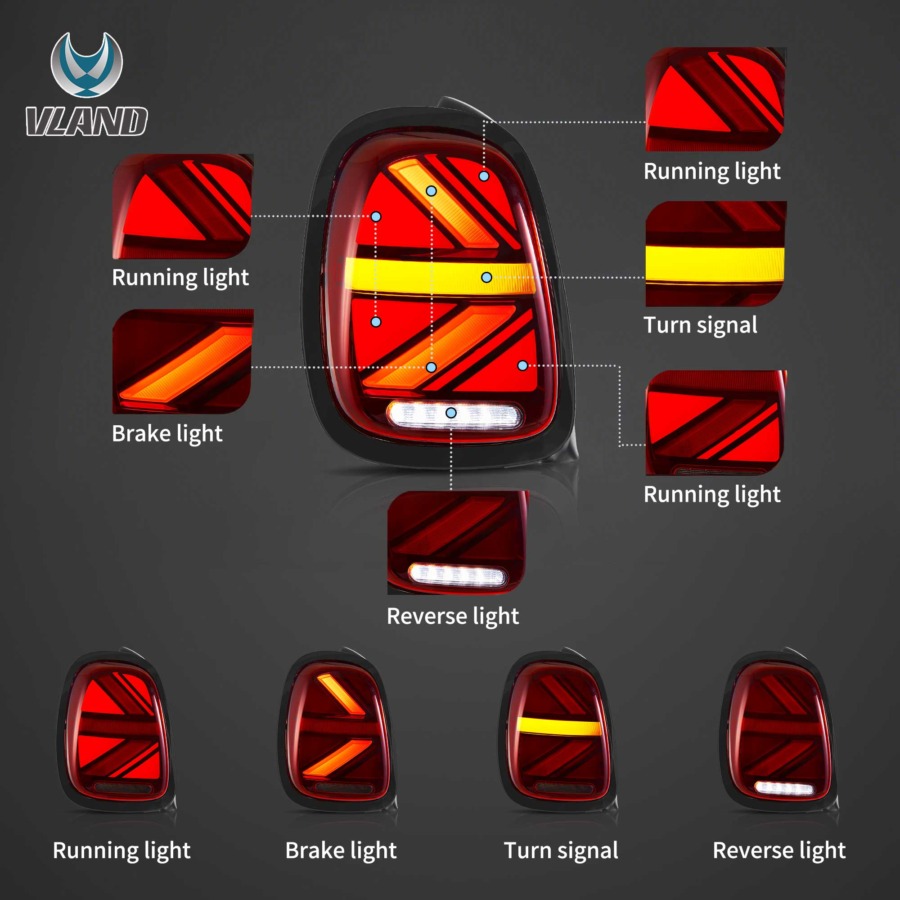 Vland 2014-2019 Mini Cooper F55 F56 F57 LED Tail lights - Image 3