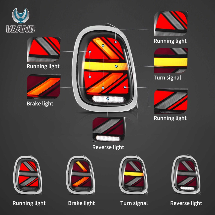 Vland 2014-2019 Mini Cooper F55 F56 F57 LED Tail lights - Image 4