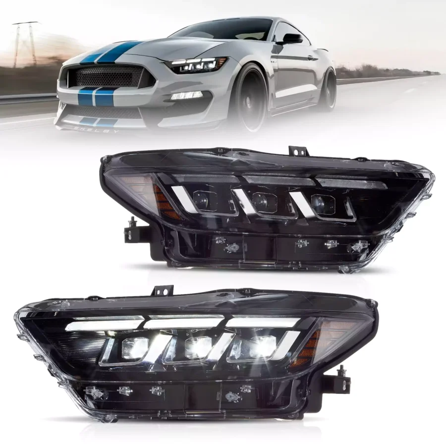 Vland 2015-2017 Ford Mustang LED Headlights Update 2024 S650 Style