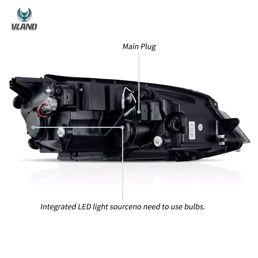 Vland 2015-2017 Volkswagen Golf Mk7 Full LED Headlights - Image 7