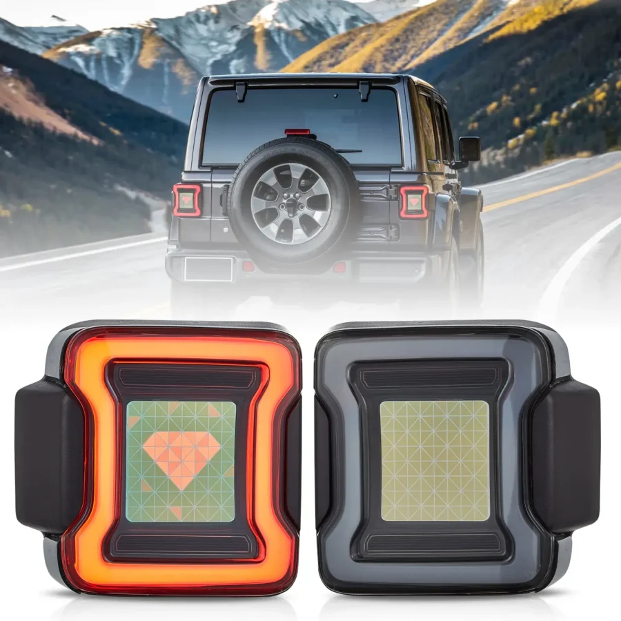Vland 2018-2020 Jeep Wrangler JL JLU OLED Tail Lights With Animation Effects