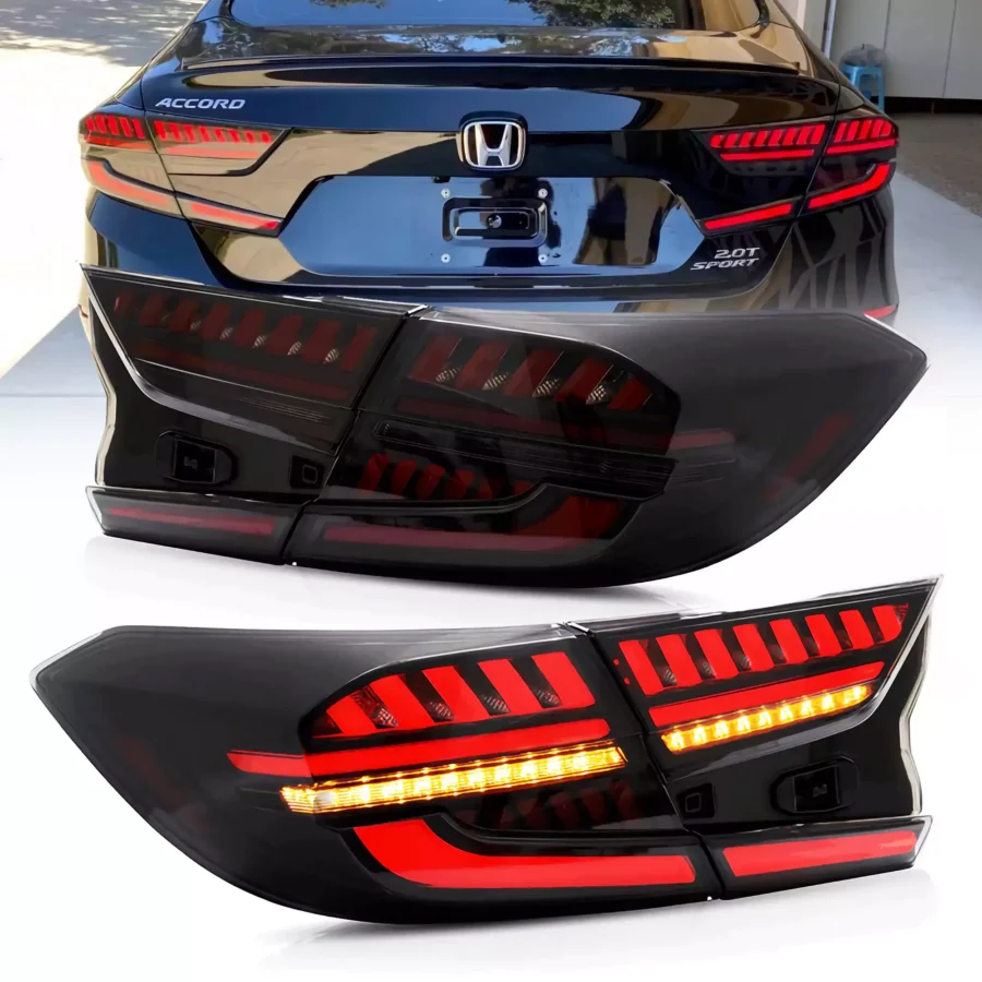 Vland 2018-2022 Honda Accord 10th Gen Full LED Tail Lights With Dynamic Welcome Lighting
