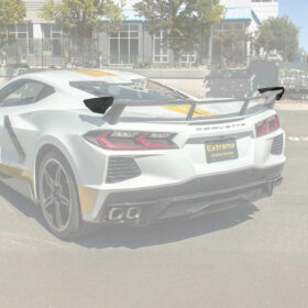 Extreme Online Store EOS Corvette C8 With Rear High Wing Spoiler Factory Style Rear Spoiler's Winglets Carbon Fiber for C8