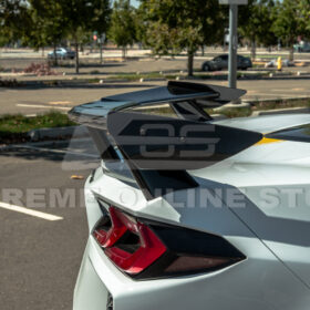 Extreme Online Store EOS Corvette C8 With Rear High Wing Spoiler Factory Style Rear Spoiler's Winglets Carbon Fiber for C8