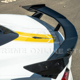 Extreme Online Store EOS Corvette C8 With Rear High Wing Spoiler Factory Style Rear Spoiler's Winglets Carbon Fiber for C8