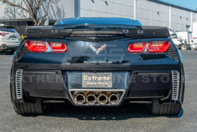 Extreme Online Store EOS Corvette C7 Z06 Stage 2 Style ABS Plastic-Matte Black Rear Spoiler Winglet Pair for C7 Corvette -