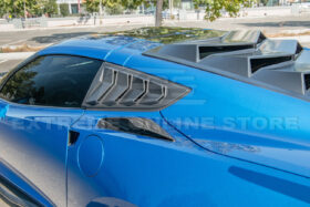 Extreme Online Store EOS Corvette C7 Track Package Side Quarter Primer Black Window Louver for C7 Corvette - Image 3