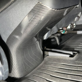 Extreme Online Store EOS Model 3 & 20-24 Y Carbon Fiber Interior Rear Anti-Kick Plate Cover for Tesla Model X - Image 2