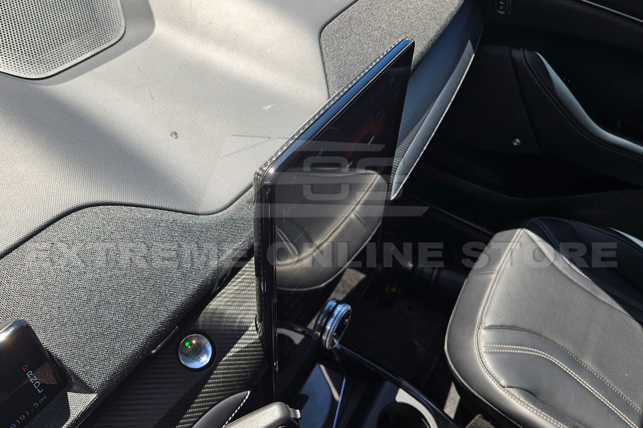 2021+ Ford Mustang Mach-E DRY CARBON FIBER Navigation Monitor Cover - Image 5