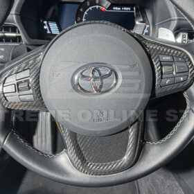 Extreme Online Store EOS Supra Carbon Fiber Steering Wheel Trim Cover for GR Supra - Image 4