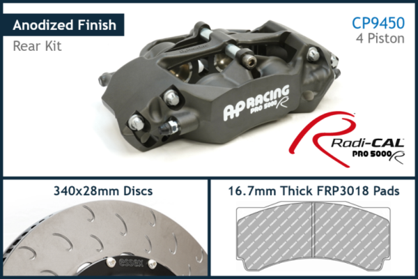 AP Racing by Essex Radi-CAL Competition Brake Kit (Rear CP9450/340mm) – S550 Mustang