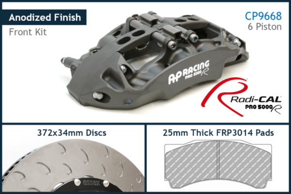 AP Racing by Essex Radi-CAL Competition Brake Kit (Front CP9668/372mm) – S550 Mustang