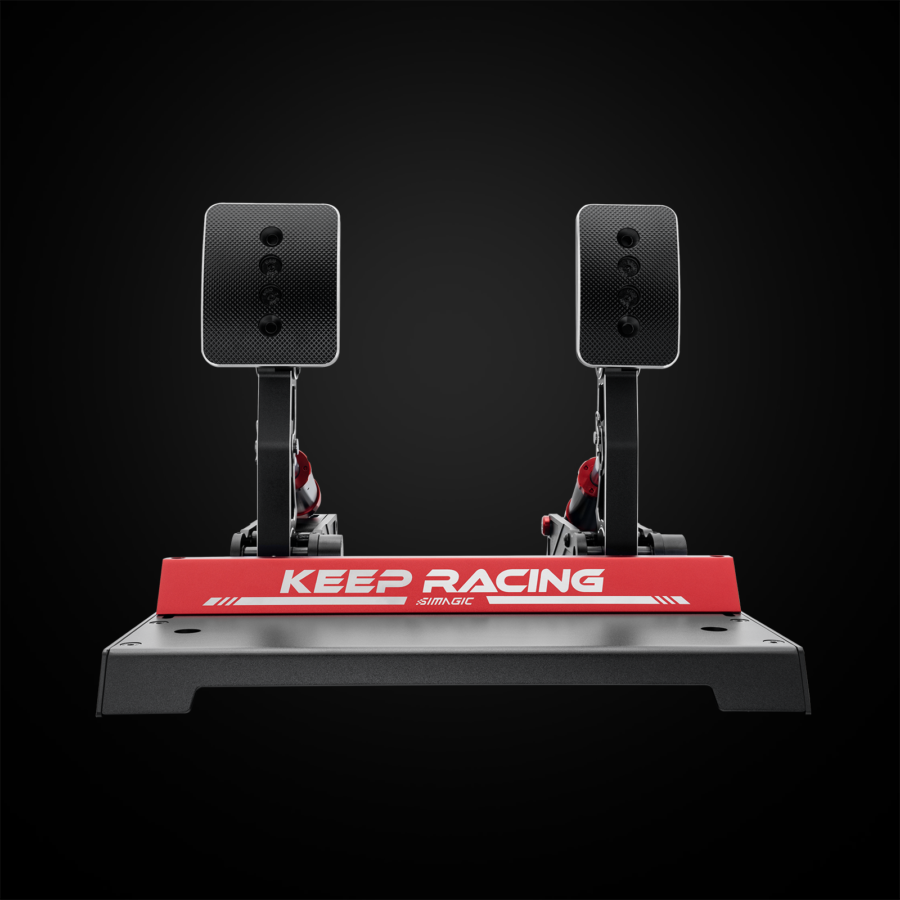 Simagic P1000-F Hydraulic Pedals - pedal faces detail