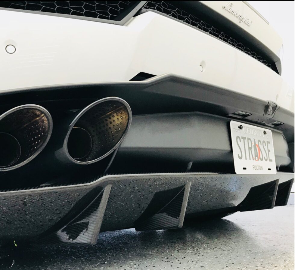 RSC 2014-2024 Lamborghini Huracan LP580 Carbon Fiber Slip-On Rear Diffuser - Image 7