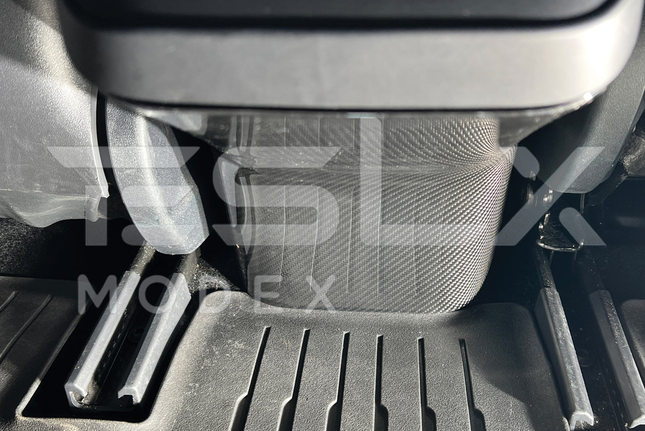 2020-23 Tesla Model 3 & 20-24 Y Carbon Fiber Interior Rear Anti-Kick Plate Cover - Image 4