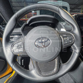 Extreme Online Store EOS Supra Carbon Fiber Steering Wheel Trim Cover for GR Supra - Image 5