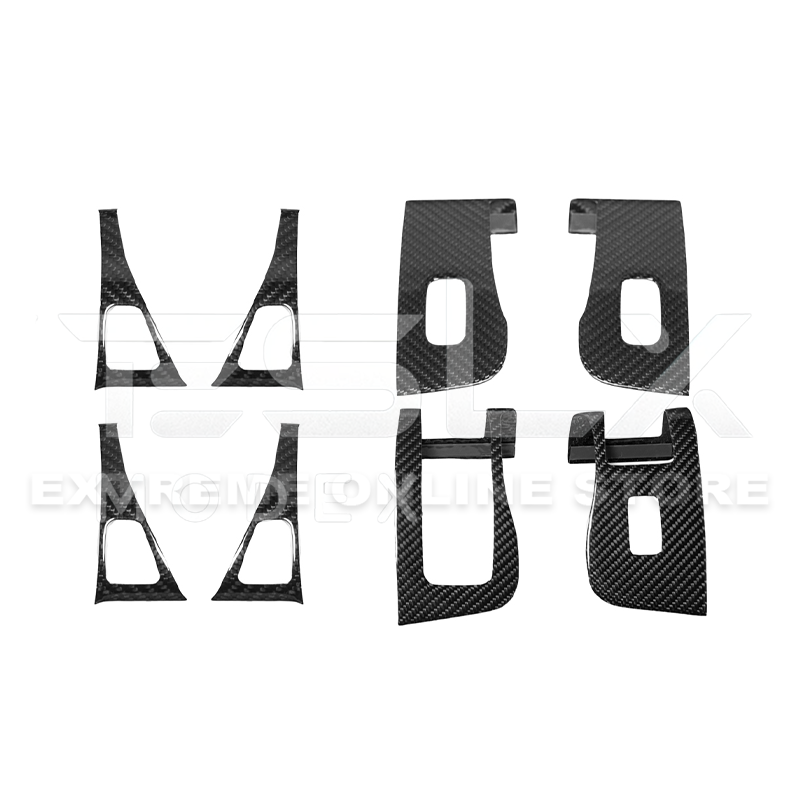 2020-23 Tesla Model 3 & 20-24 Y Carbon Fiber Interior Door Glass Lifting Panel Cover