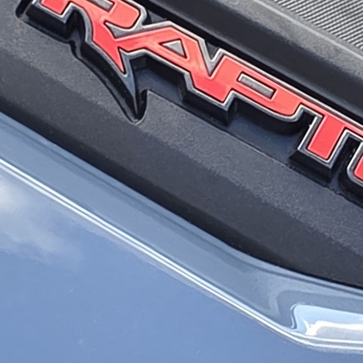 AMP Hood Inserts installed on Bronco Raptor hood