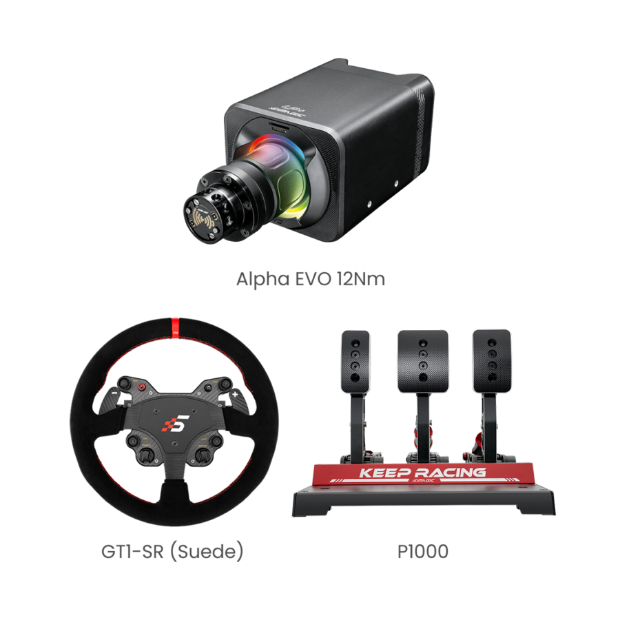 Simagic EVO 12Nm Base 3-Piece Bundle - steering wheel detail