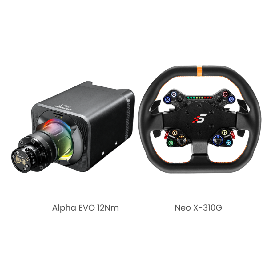 Simagic EVO 12Nm Base 2-Piece Bundle - pedals detail