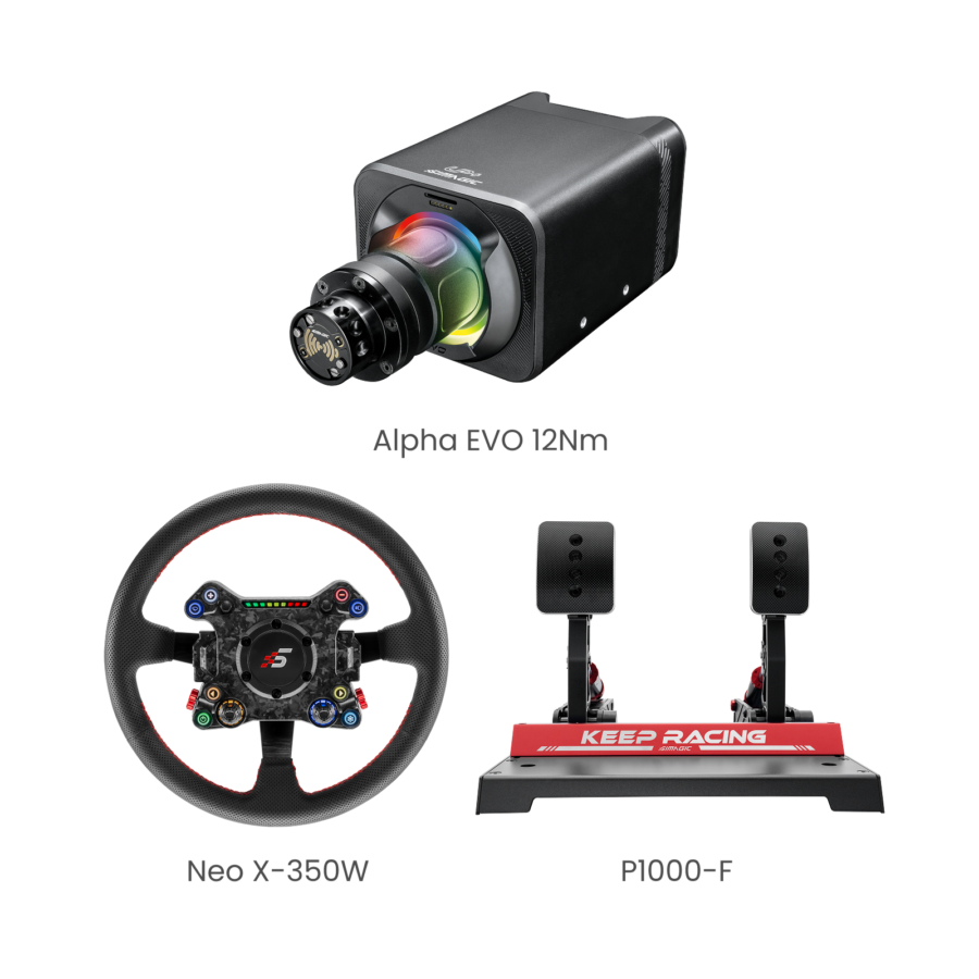 Simagic EVO 12Nm Base 3-Piece Bundle - bundle components