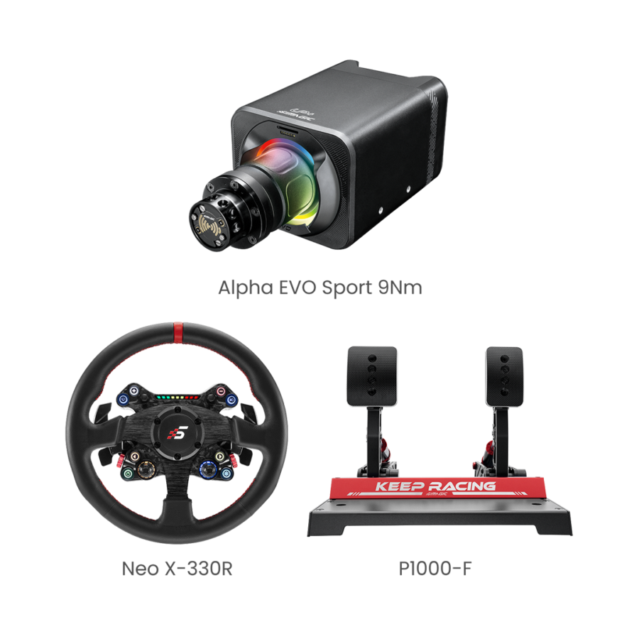 Simagic EVO Sport 9Nm Base 3-Piece Bundle - pedals detail