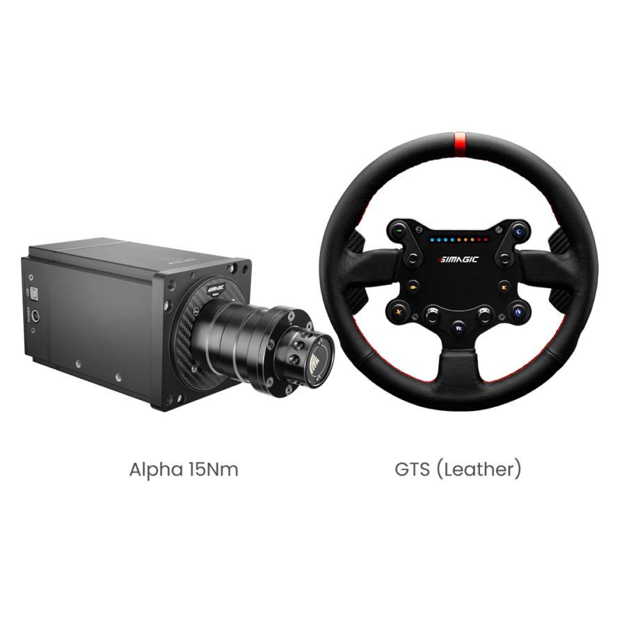 Simagic Alpha Base 2-Piece Bundle - wheelbase detail