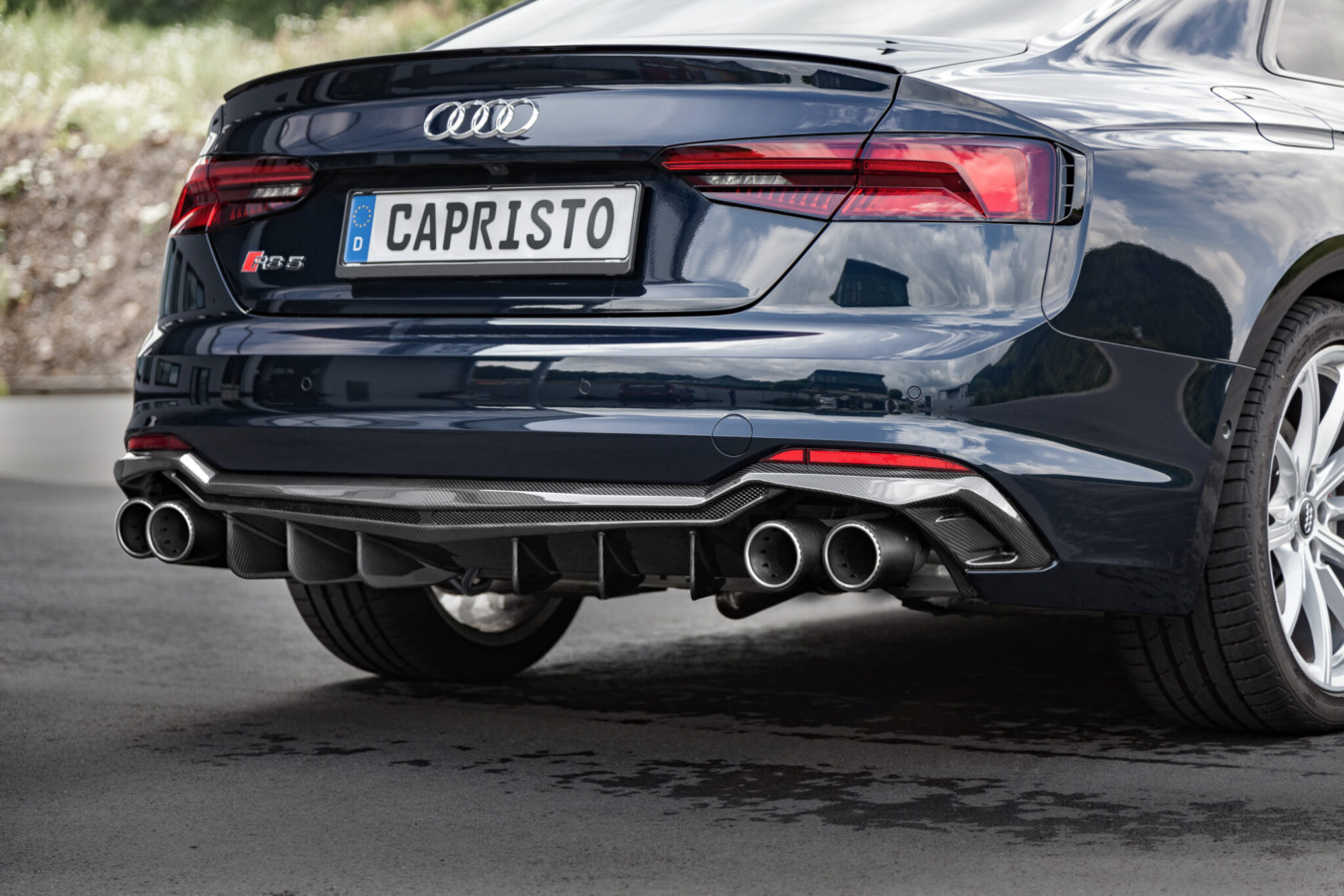 Capristo 2017-2019 Audi RS5 (F5/Sportback) Carbon Fiber Rear Diffuser