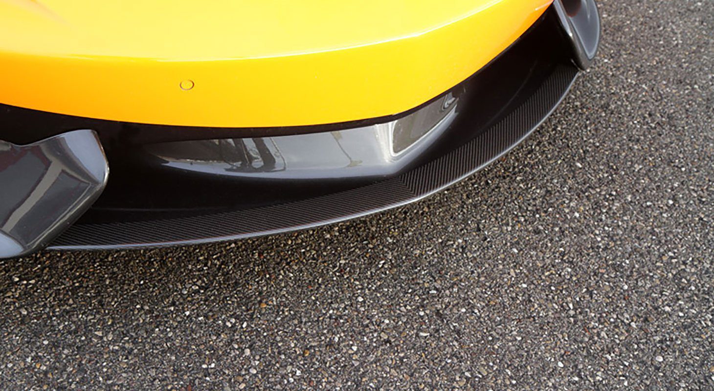 NOVITEC Carbon Front Spoiler Lip installed on McLaren 570S