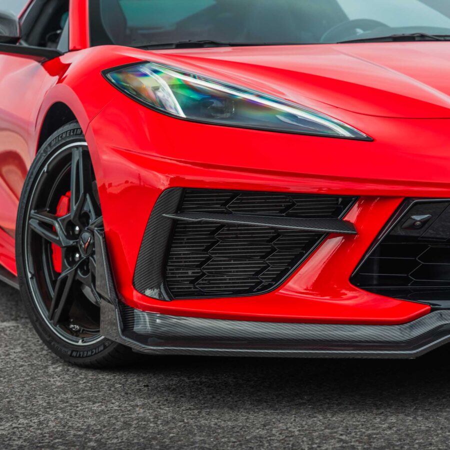 RSC 2020-2025 Chevrolet Corvette C8 Stingray Carbon Fiber Front Intake Grill Inserts - Image 6