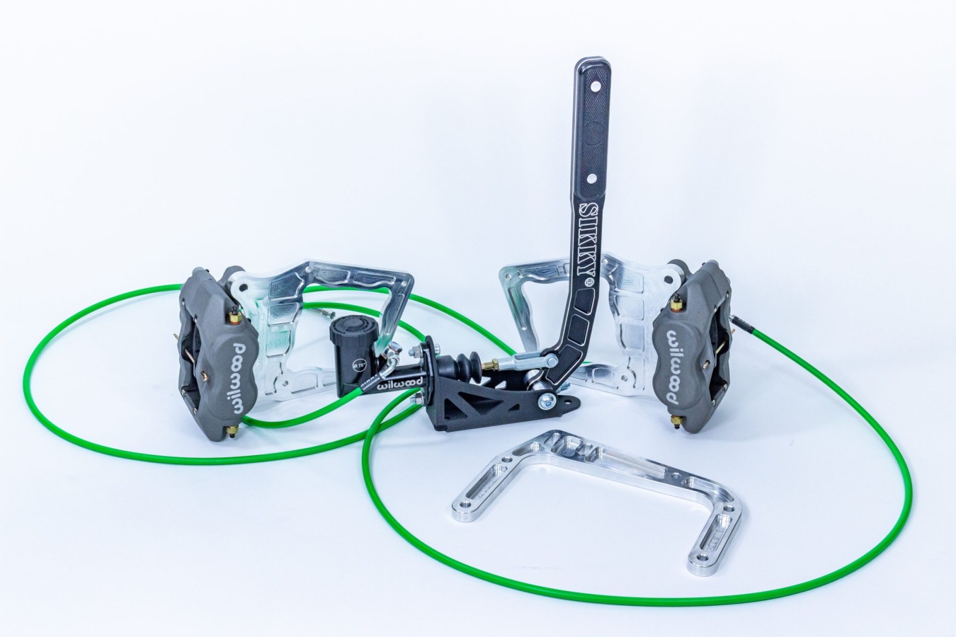 Sikky Dual Caliper Brackets installed on S550 Mustang