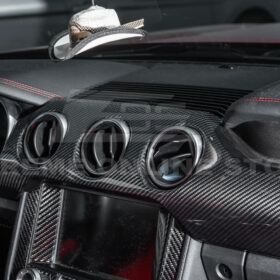 2015-23 Ford Mustang 3 AC DRY CARBON FIBER Dashboard Panel Trim - image 4