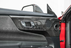 2024-Up Ford Mustang DRY CARBON FIBER Door Speaker Panel Trim Cover - image 5