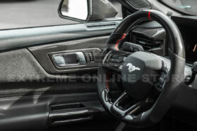 2024-Up Ford Mustang DRY CARBON FIBER Door Speaker Panel Trim Cover - image 4
