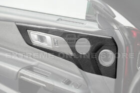 2024-Up Ford Mustang DRY CARBON FIBER Door Speaker Panel Trim Cover - image 3