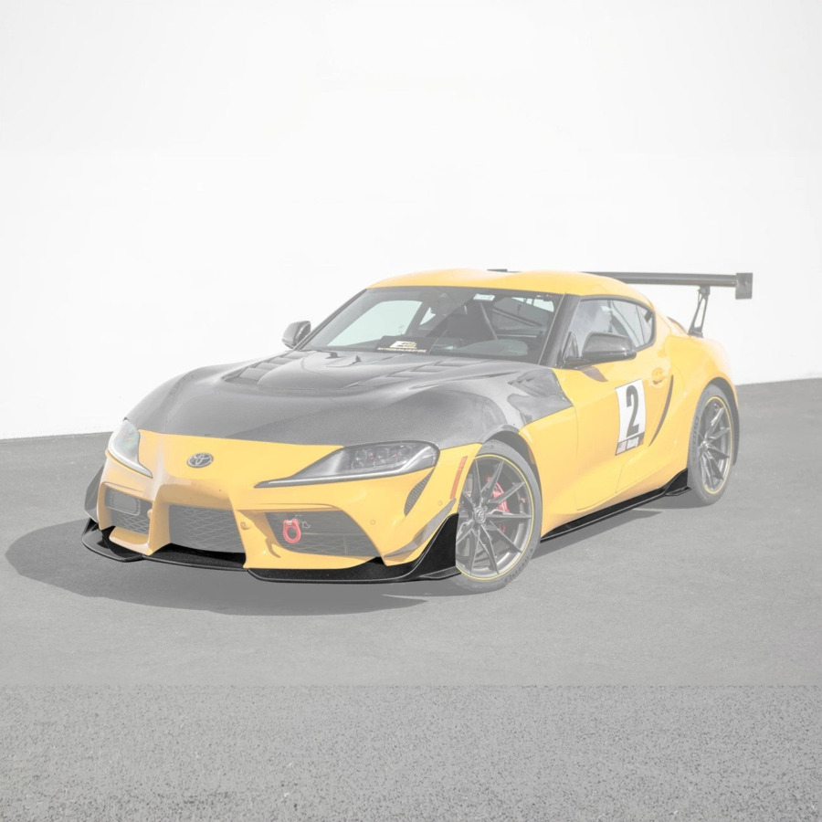 20-Up Toyota Supra A91 CF Front Lip & Side Skirts - Image 3