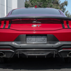 2024+ Ford Mustang DRY CARBON FIBER License Plate Backing - image 2
