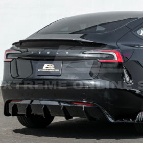 Extreme Online Store EOS Model 3 Performance Style Rear Bumper Diffuser Lip for Tesla Model X - Image 4
