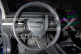Extreme Online Store EOS Model 3 & 20-24Y Carbon Fiber Interior Steering Wheel Cover for Tesla Model X - Image 4