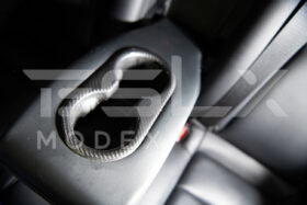 Extreme Online Store EOS Model 3 & 20-24 Y Carbon Fiber Interior Rear Water Cup Frame for Tesla Model X - Image 4
