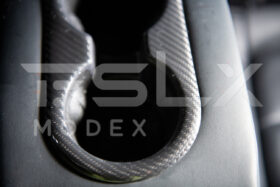 Extreme Online Store EOS Model 3 & 20-24 Y Carbon Fiber Interior Rear Water Cup Frame for Tesla Model X - Image 5