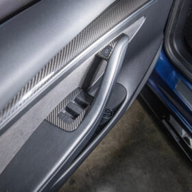 Extreme Online Store EOS Model 3 & 20-24 Y Carbon Fiber Interior Door Glass Lifting Panel Cover for Tesla Model X - Image 2
