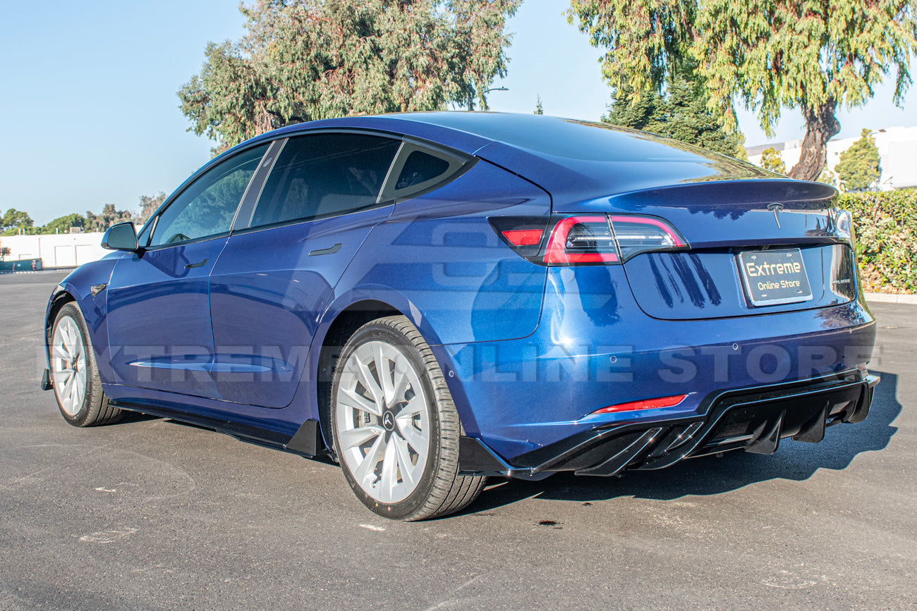 Extreme Online Store EOS Model 3 Track Side Skirts Rocker Panel for Tesla Model X - Image 3