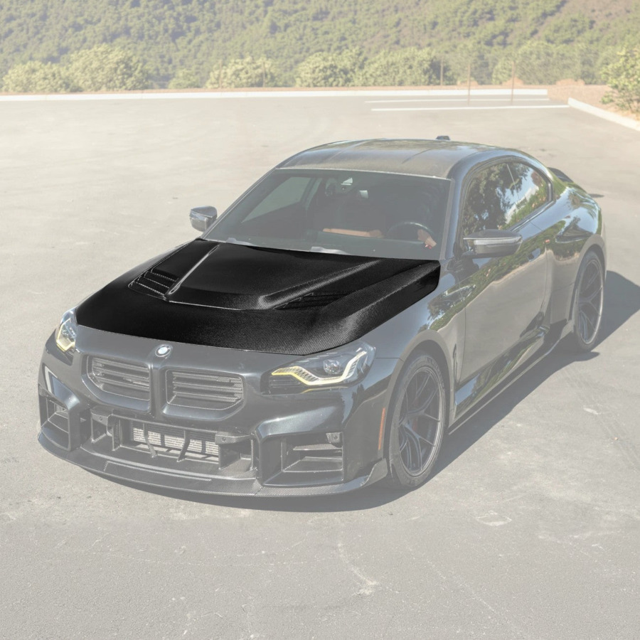 EOS 2023-Up BMW G87 M2 | V Style CARBON FIBER Front Vented Heat Extraction Hood - Image 3