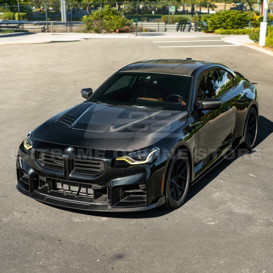 EOS 2023-Up BMW G87 M2 | V Style CARBON FIBER Front Vented Heat Extraction Hood - Image 4