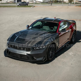 2024-Up Mustang GTD Style Full Conversion Primed Front Bumper Cover Grille Lip - image 4