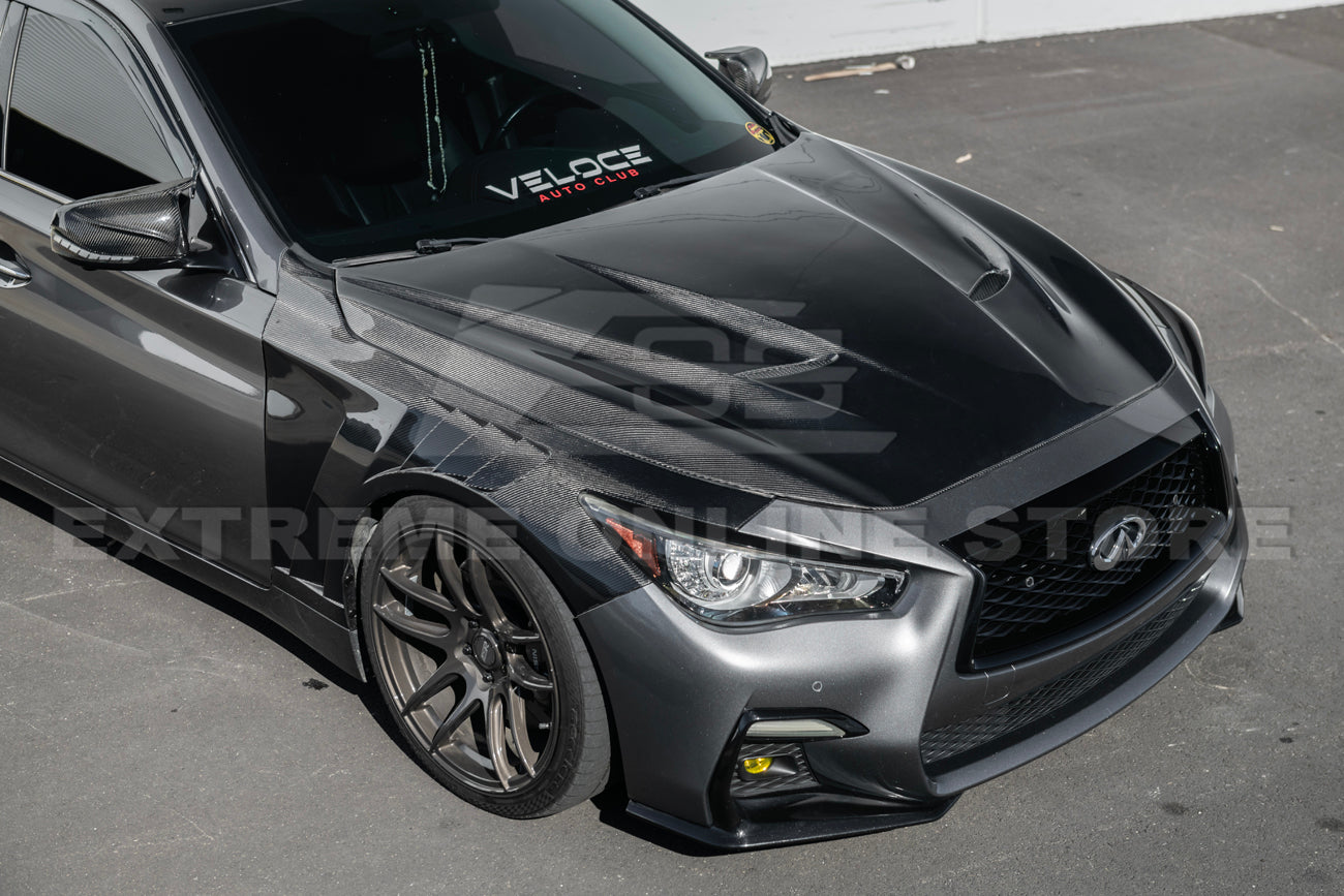 2014-Up Infiniti Q50 Front Vented Hood - Image 4