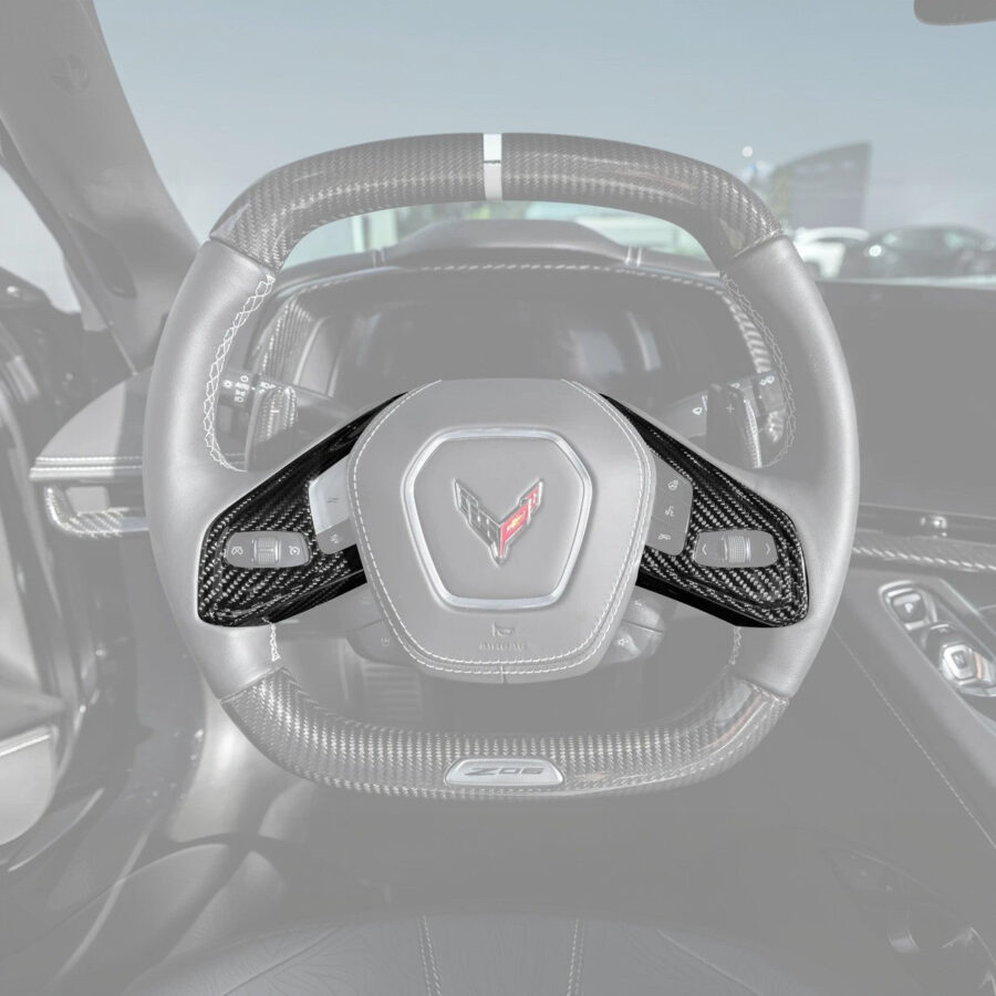 EOS 2020-2026 Chevrolet Corvette C8 Carbon Fiber Custom Steering Wheel Trim